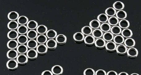 2pcs TIBETAN SILVER EARRING FINDINGS (MULTIPLE CIRCLE)