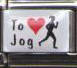 Italian Charms 9mm - Fits Nomination - Enamel -  LOVE TO JOG