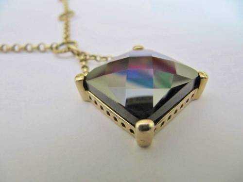 Vintage Sterling Silver Gilt Fancy Necklace