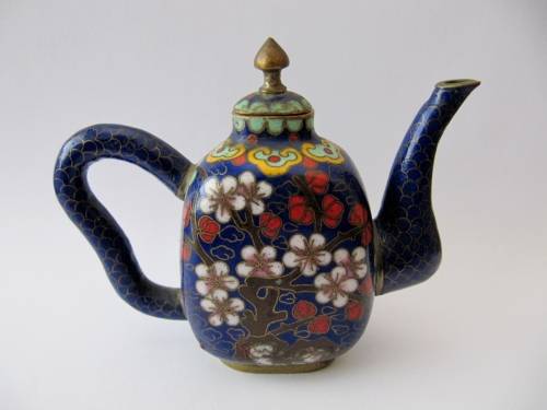 Antique Cloisonne Meiji Period (c1880-1920) Miniature Teapot