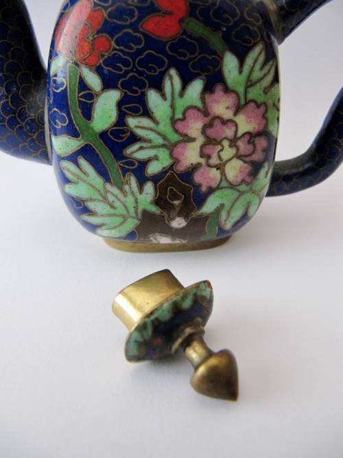 Antique Cloisonne Meiji Period (c1880-1920) Miniature Teapot
