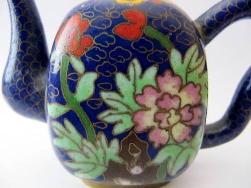 Antique Cloisonne Meiji Period (c1880-1920) Miniature Teapot