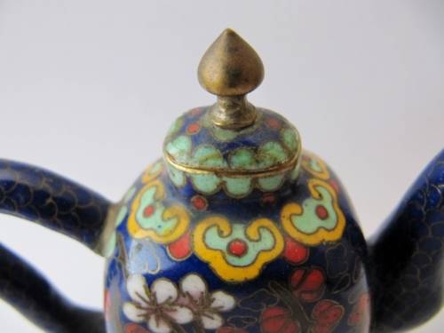 Antique Cloisonne Meiji Period (c1880-1920) Miniature Teapot