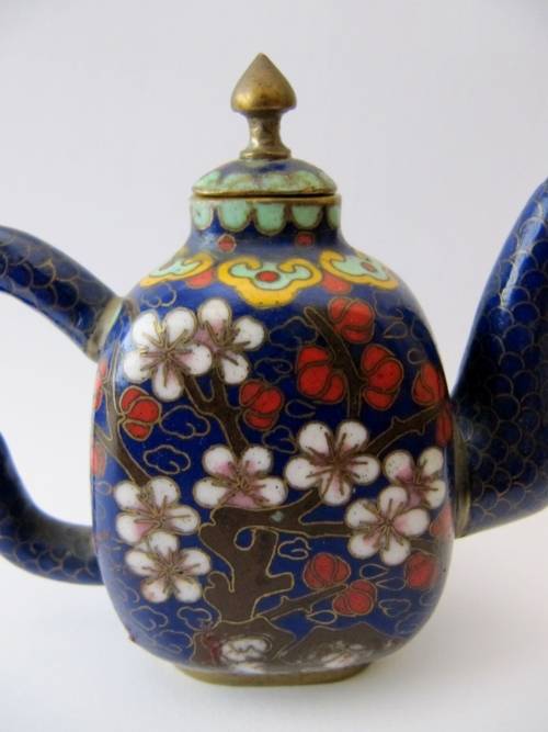 Antique Cloisonne Meiji Period (c1880-1920) Miniature Teapot