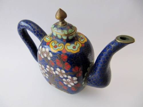 Antique Cloisonne Meiji Period (c1880-1920) Miniature Teapot