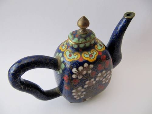 Antique Cloisonne Meiji Period (c1880-1920) Miniature Teapot