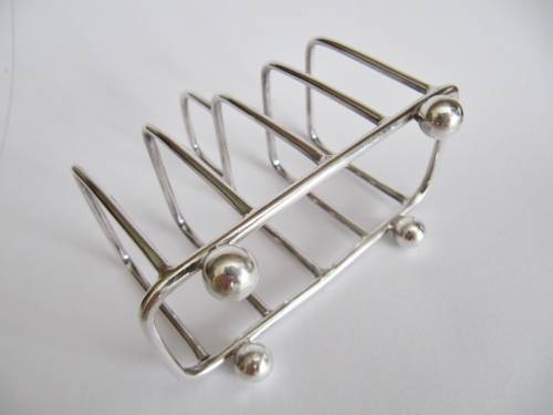 Antique (c1903) English Sterling Silver Toast Rack