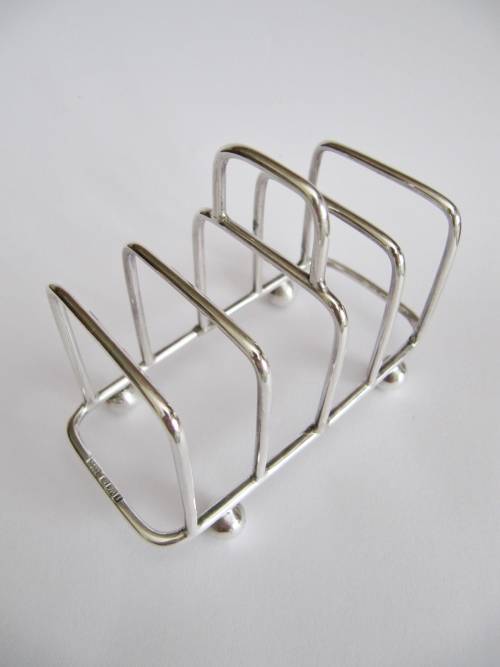 Antique (c1903) English Sterling Silver Toast Rack