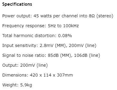 Pioneer A-307R Stereo Amplifier - excellent working order