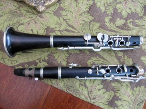 Antique Ebony Wood Clarinet in Case