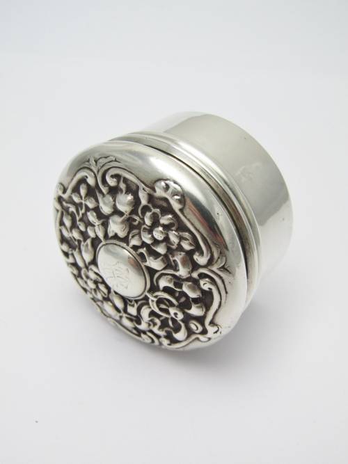 Antique Hallmarked Silver Dressing Table Jar