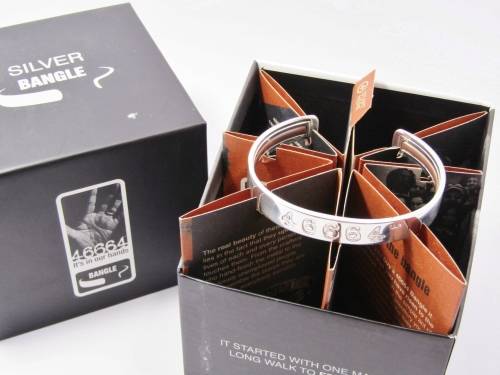 Stunning! Weighty Nelson Mandela Original 46664 Cuff Bangle
