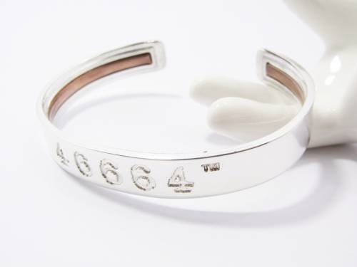 Stunning! Weighty Nelson Mandela Original 46664 Cuff Bangle