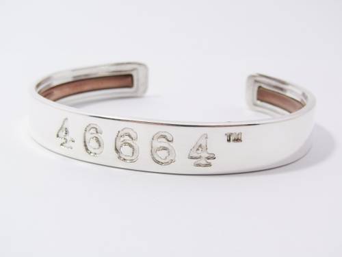Stunning! Weighty Nelson Mandela Original 46664 Cuff Bangle