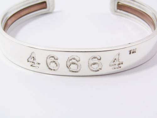 Stunning! Weighty Nelson Mandela Original 46664 Cuff Bangle