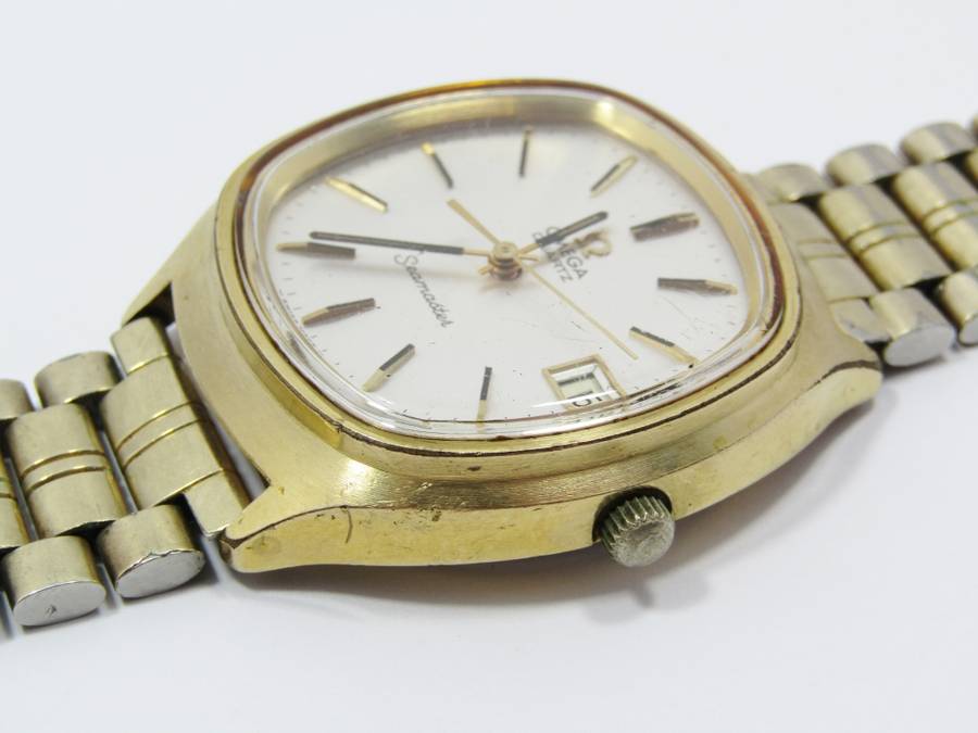 Vintage Large Omega Seamaster Quartz Watch with Date - Working!