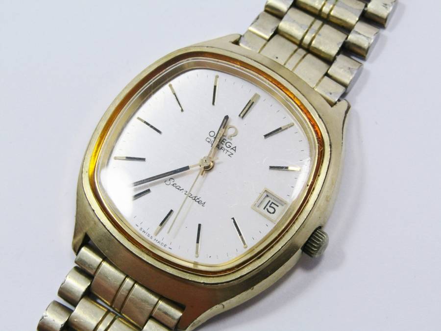 Vintage Large Omega Seamaster Quartz Watch with Date - Working!