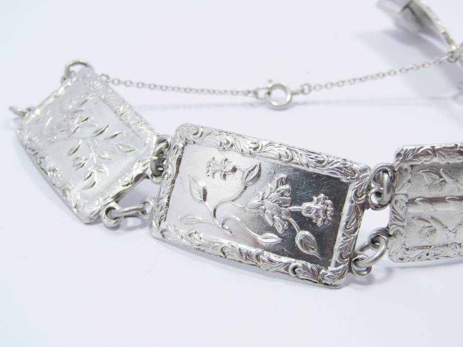 Vintage (c1945) English Hallmarked Sterling Silver Bracelet