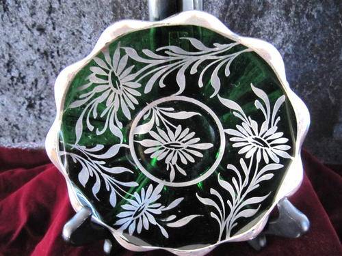 Vintage Silver Overlay Dish