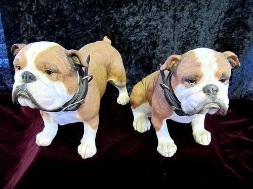 Stunning Pair of Bulldog figurines
