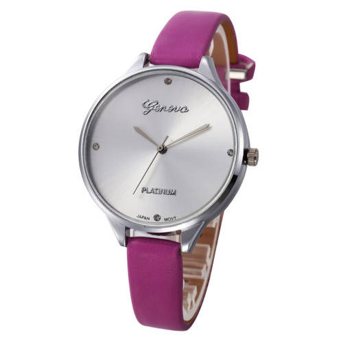 SUPER SLIM CASUAL QUARTZ WATCH PURPLE ANALOG