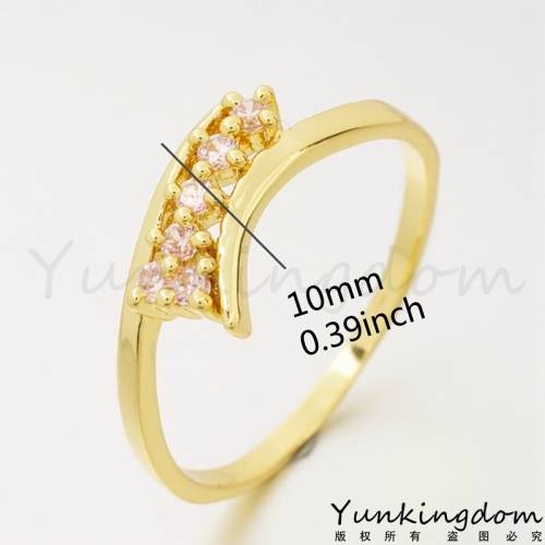 18 KT GOLD PLATED CRYSTAL FLOWER RING SIZE 7