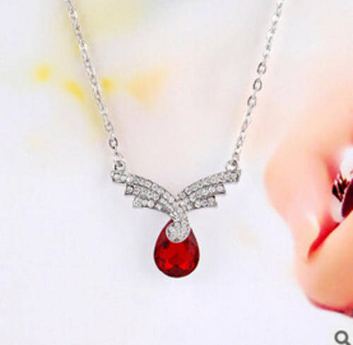 HOT CRYSTAL RHINESTONE DROP CHAIN NECKLACE FOR WOMEN