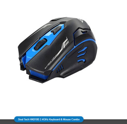 WIRELESS COMBO -SOUL TECH HK8100 2.4GHZ KEYBOARD MOUSE COMBO - PERFECT GAMING KEYBOARD MOUSE SET