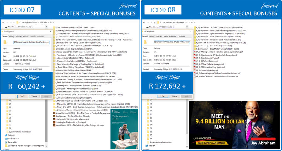 THE Ultimate meta-SUCCESS Vault +1TB HDD [Peter Diamandis,Jay Abraham,Robin Sharma,Brendon Burchard]