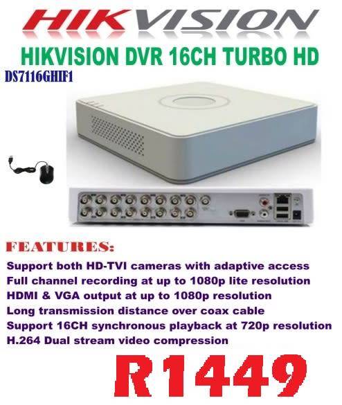HikVision 16 Ch Turbo Hd Dvr