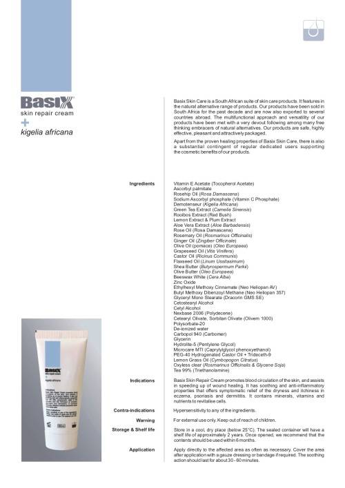 Basix Skin Repair Cream 4ml Sachet FREE used for Eczema Ulcers Scars Acne Cuts