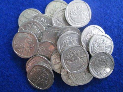 20 X 10 YEARS FREEDOM R2.00 COINS.  2004.  Circulated.