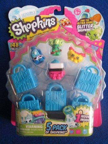 2013 Shopkins Season 1. 5 Pack of Shopkins.