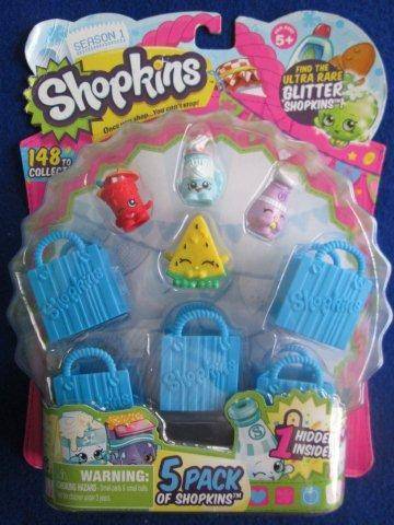 2013 Shopkins Season 1. 5 Pack of Shopkins.