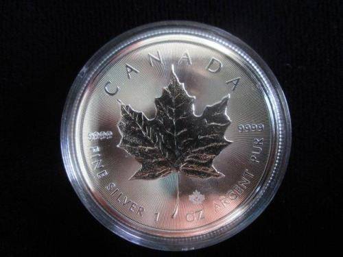 1oz Pure Silver - The Canadian Silver Maple Leaf.  2017.