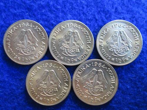 SA Union - 1964  Jan van Riebeeck 1/2c.  Uncirculated.