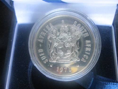 1973 SA Silver R1 Proof Coat of Arms.