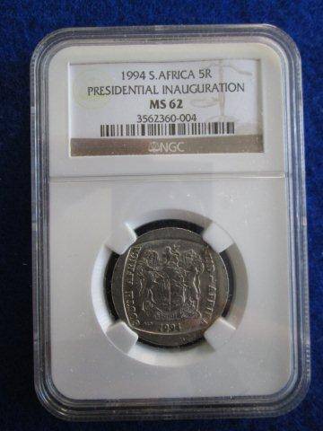 1994 Presidential Inauguration R5 .  MS62 NGC Graded Coin.