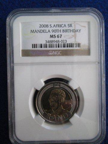 MS 67 - 2008 Mandela Birthday.  NGC Graded.