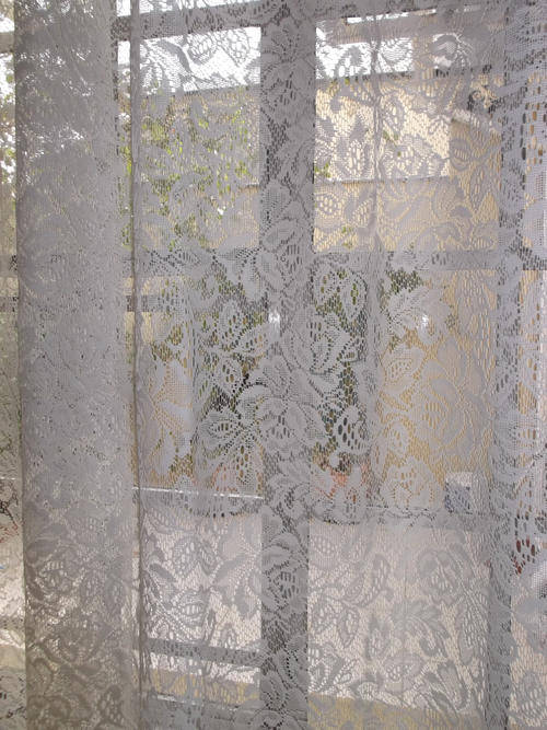 BEAUTIFUL OFF-WHITE LACE CURTAINS - FULL LENGTH