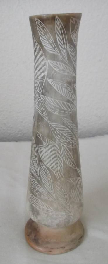 CARVED SOAPSTONE VASE