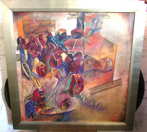 LARGE ATTRACTIVE  ABSTRACT PRINT