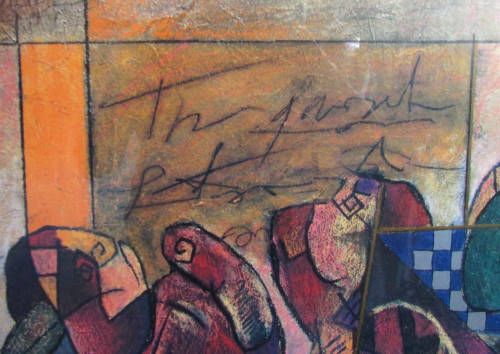 LARGE ATTRACTIVE  ABSTRACT PRINT