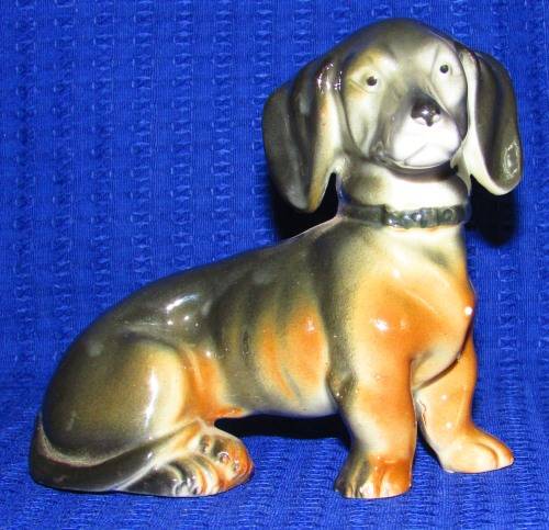 TWO VINTAGE GERMAN DACHSHUND FIGURINES - One Gerold Bavaria