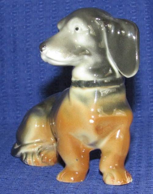 TWO VINTAGE GERMAN DACHSHUND FIGURINES - One Gerold Bavaria