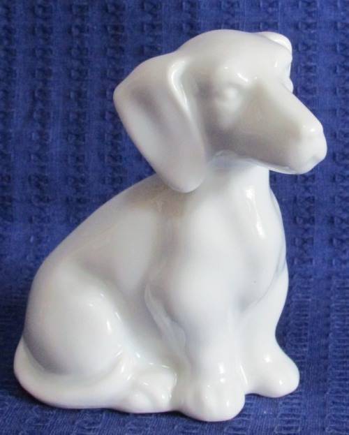 TWO VINTAGE GERMAN DACHSHUND FIGURINES - One Gerold Bavaria