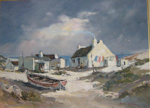 ANDRE DE BEER - FISHERMEN'S COTTAGES ARNISTON
