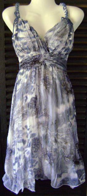 Blue and White Summer Dress