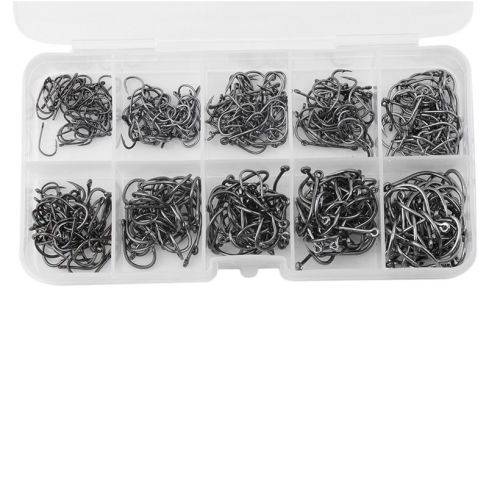 500 pcs assorted fishing hooks