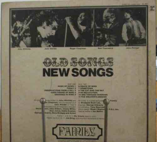 **OLD SONGS NEW SONG" RELEASED 1971 BY THE PROGRESSIVE BRITISH ROCK BANK "FAMILY"**